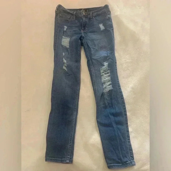 Hollister Mid Rise Super Skinny Jeans 3S W26 L 26 Soft Stretch - Picture 1 of 7